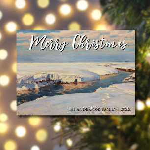 Cartes Pour Fêtes Annuelles Art classique Joyeux Noël Hiver Fałat