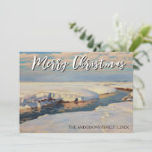 Cartes Pour Fêtes Annuelles Art classique Joyeux Noël Hiver Fałat (Debout devant)