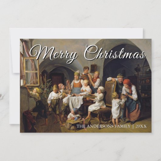 Cartes Pour Fêtes Annuelles Art classique Joyeux Noël Matin Waldmüller (Devant)