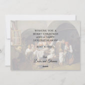 Cartes Pour Fêtes Annuelles Art classique Joyeux Noël Matin Waldmüller (Dos)