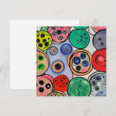 Cartes Pour Fêtes Annuelles Art de boutons (Devant / Derrière)