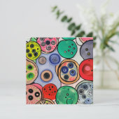 Cartes Pour Fêtes Annuelles Art de boutons (Debout devant)