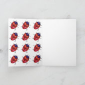 CARTES POUR FÊTES ANNUELLES ART DE COCCINELLE (Intérieur)