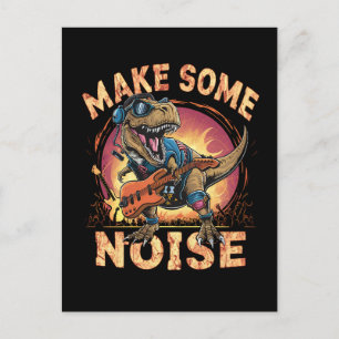 Cartes Pour Fêtes Annuelles Art de concert de T-Rex dinosaure qui se balance