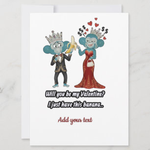 Cartes Pour Fêtes Annuelles Art de couple de singes de style vintage