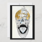 Cartes Pour Fêtes Annuelles art de crâne cool (Devant)