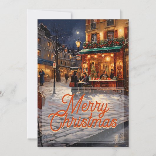 Cartes Pour Fêtes Annuelles Art de Noël Paris (Devant)