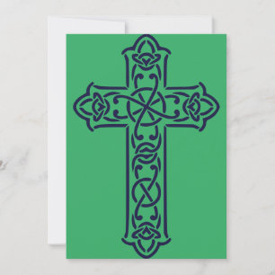 Cartes Pour Fêtes Annuelles Art de nœuds graphiques de la Croix celtique