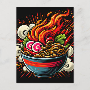 Cartes Pour Fêtes Annuelles Art de rue de nouilles japonaises Ramen épicé