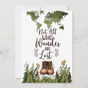 Cartes Pour Fêtes Annuelles Art de voyage Tous ceux qui errent ne sont pas per