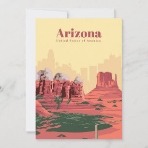 Cartes Pour Fêtes Annuelles Art de voyage Voyage en Arizona