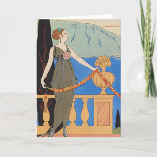 Cartes Pour Fêtes Annuelles Art Deco Lady