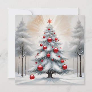 Cartes Pour Fêtes Annuelles Art Déco Noël Rouge Ornements hiver