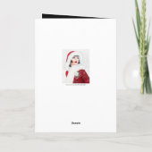 Cartes Pour Fêtes Annuelles art déco Noël Vacances rétro dame ajouter un messa (Dos)