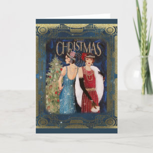 Cartes Pour Fêtes Annuelles Art déco Vintage de Noël