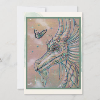 Cartes Pour Fêtes Annuelles Art fantastique de dragon et de papillon par Renee