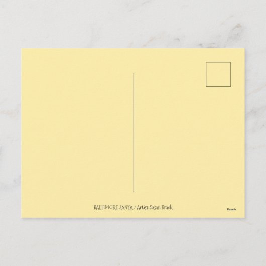 CARTES POUR FÊTES ANNUELLES ART FOLK BALTIMORE QUILT PÈRE NOËL (Dos)