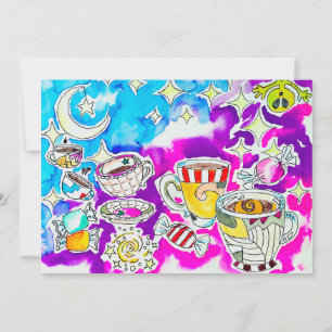 Cartes Pour Fêtes Annuelles Art funky