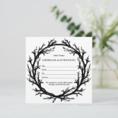 Cartes Pour Fêtes Annuelles Art gothique Certificat d'authenticité (Debout devant)