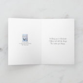 Cartes Pour Fêtes Annuelles art gris mignon de faune de scène de neige (Intérieur)