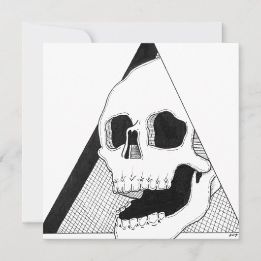Cartes Pour Fêtes Annuelles Art Laughing Skull (Devant)