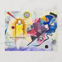Art moderne Abstrait Kandinsky Jaune Rouge Bleu