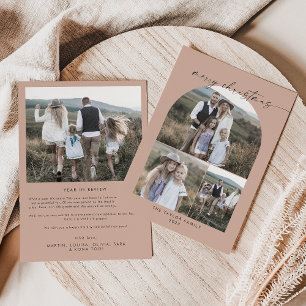 Cartes Pour Fêtes Annuelles Art moderne Saumon Photo Collage Famille Noël