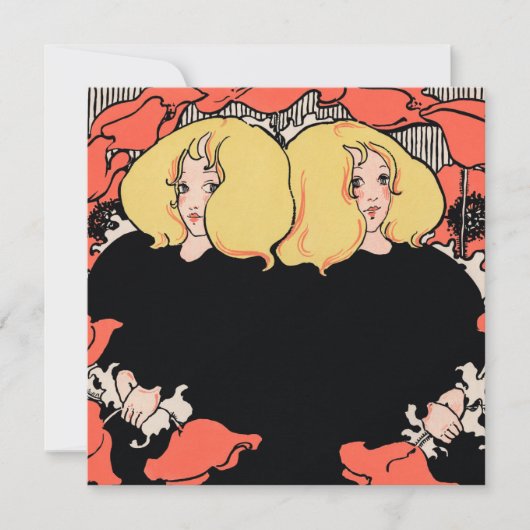 Cartes Pour Fêtes Annuelles Art nouveau (Devant)