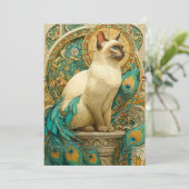 Cartes Pour Fêtes Annuelles Art Nouveau Chat (Debout devant)