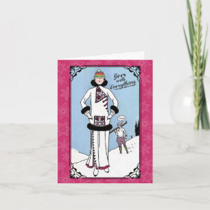 Cartes Pour Fêtes Annuelles Art nouveau laid casquette tricot crochet Noël