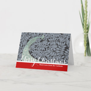 Cartes Pour Fêtes Annuelles Art Nouveau Peacock Classic Vintage Bird