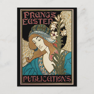 Cartes Pour Fêtes Annuelles Art Nouveau vintage, Prangs Publications de Pâques