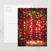 Cartes Pour Fêtes Annuelles Art numérique de Noël rouge et blanc (Devant / Derrière)