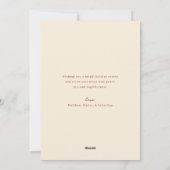 Cartes Pour Fêtes Annuelles Art populaire Cadre Floral Photo de Noël (Dos)