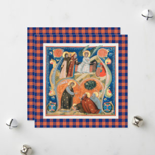 Cartes Pour Fêtes Annuelles Art religieux de Pâques vintage en vichy Hol