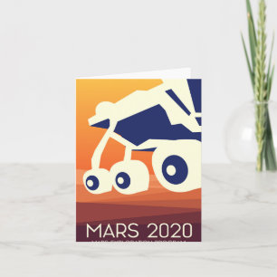 Cartes Pour Fêtes Annuelles Art spatial de l'astromobile Mars 2020