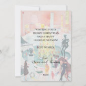 Cartes Pour Fêtes Annuelles Art tendance classique Joyeux Noël Stettheimer (Dos)