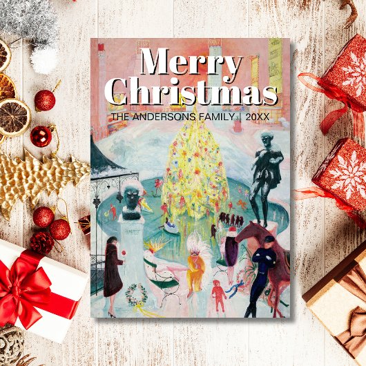 Cartes Pour Fêtes Annuelles Art tendance classique Joyeux Noël Stettheimer