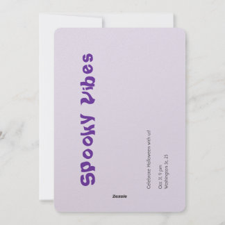 Cartes Pour Fêtes Annuelles Art typographique violet amusant et ensorcelé pour