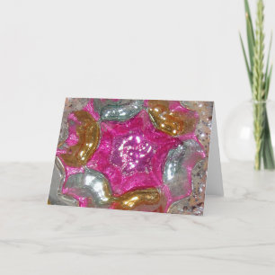 Cartes Pour Fêtes Annuelles Art Verre Candy Bubble Gum Parties scintillant bij