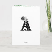 Cartes Pour Fêtes Annuelles Artdeco de Noël avec chat noir (Dos)