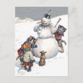 Cartes Pour Fêtes Annuelles Arthur Thiele - cache-cache de jeu de chatons (Devant)