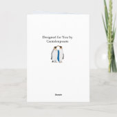 Cartes Pour Fêtes Annuelles Artic King Penguin Valentines (Dos)