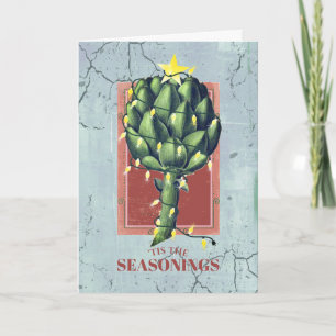 Cartes Pour Fêtes Annuelles Artichoke Christmas lights chef traiteur