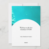 Cartes Pour Fêtes Annuelles Artistic Blue Holiday Christmas Tree  (Dos)