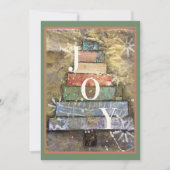 Cartes Pour Fêtes Annuelles Artsy Mixte Média Noël Arbre Joie (Devant)