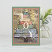 Cartes Pour Fêtes Annuelles Artsy Mixte Média Noël Arbre Joie (Debout devant)