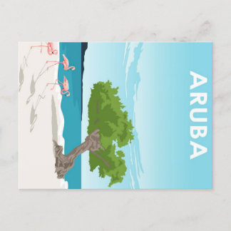 Cartes Pour Fêtes Annuelles Aruba Island Travel Poster