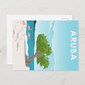 Cartes Pour Fêtes Annuelles Aruba Island Travel Poster (Devant / Derrière)
