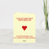 Cartes Pour Fêtes Annuelles As des coeurs (Dos)